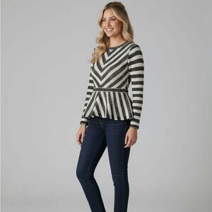 BCBGMaxAzria / Peplum Top / Sz L